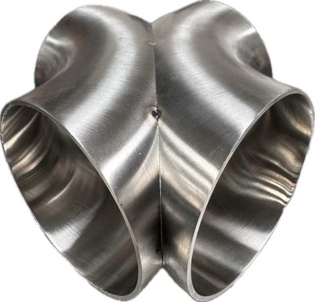 Stainless steel X pipe - High Flow