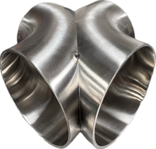 Stainless steel X pipe - High Flow