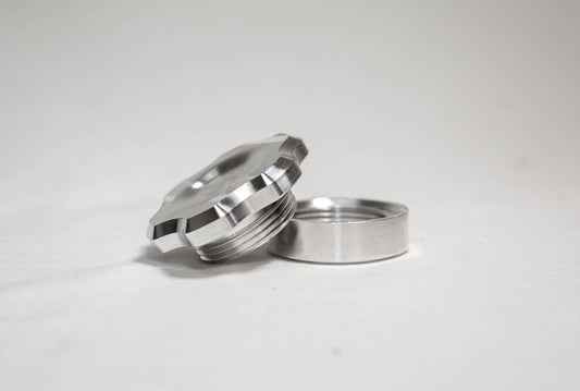 Autosports Engineering Billet Reservoir Cap & Bung- Raw Finish