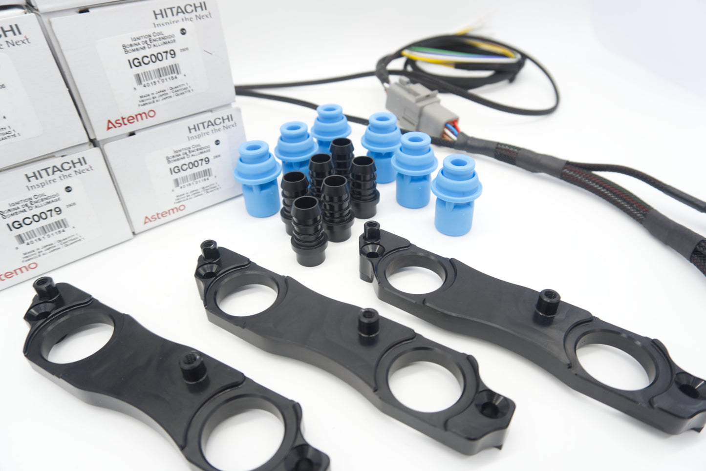 Autosports Engineering 2JZ 1JZ  Nissan R35 Coil Brackets BLACK